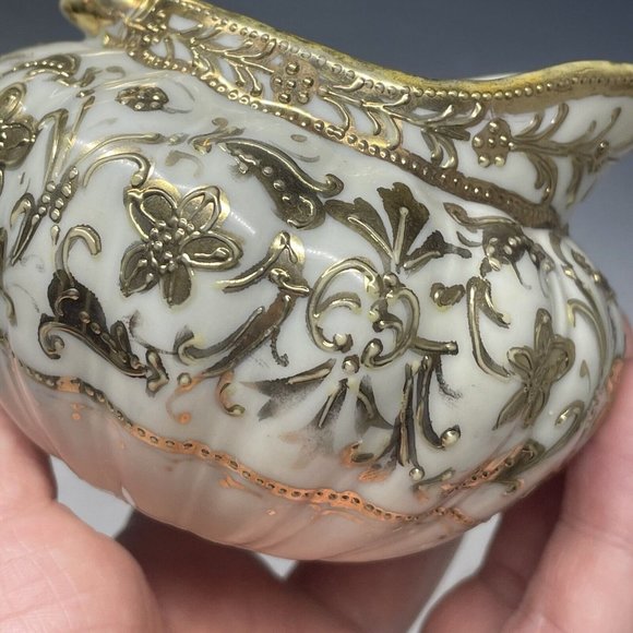 Antique - Vintage 20th C. Porcelain Nippon Gilt Japanese Creamer - Picture 9 of 14